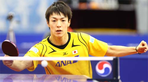 Kenji Matsudaira (JPN), MARCH 27, 2012 - Table Tennis : Kenji Matsudaira of  Japan in action during the LIEBHERR Table Tennis Team World Cup 2012  Championship division group B mens team match