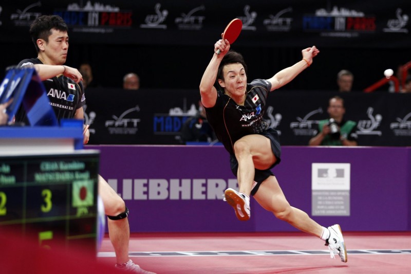 Kenji Matsudaira (JPN), MARCH 27, 2012 - Table Tennis : Kenji Matsudaira of  Japan in action during the LIEBHERR Table Tennis Team World Cup 2012  Championship division group B mens team match